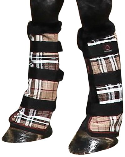 Kensington Plaid Fly Boots for horses. 