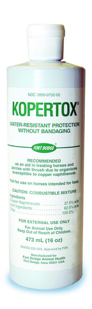 Kopertox, best method for thrush treatment in horses.