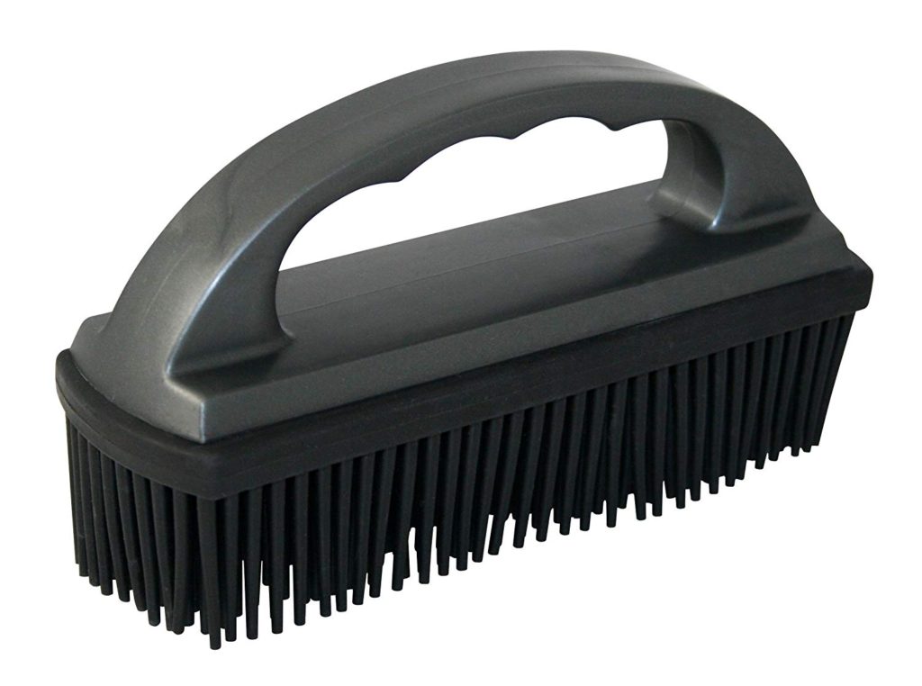 Cheap brush that removes hair from saddle pads, couches, car seats, and carpets