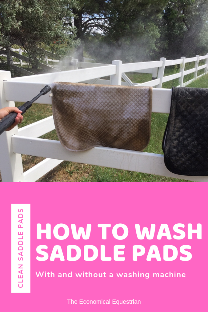 Clean your saddle pads with or without a washing machine