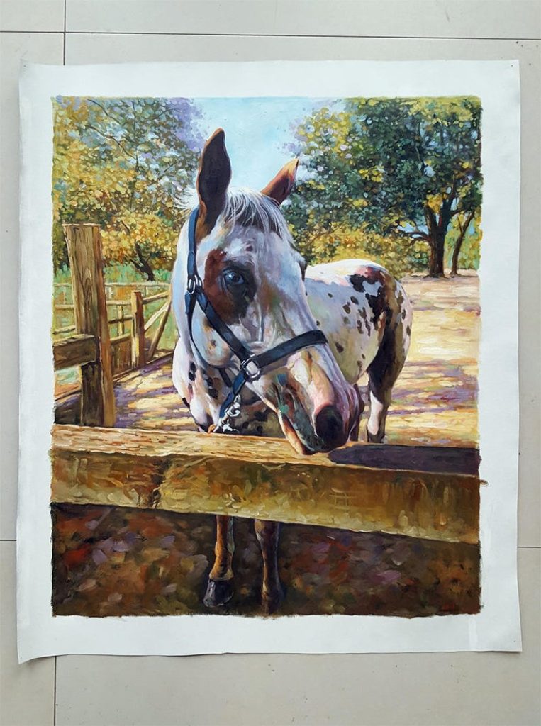 Custom oil painting of your horse