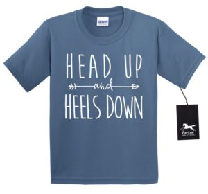 Head up and heels down T0shirt for youth