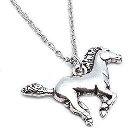 Simple Horse Necklace.  Horse charm on necklace